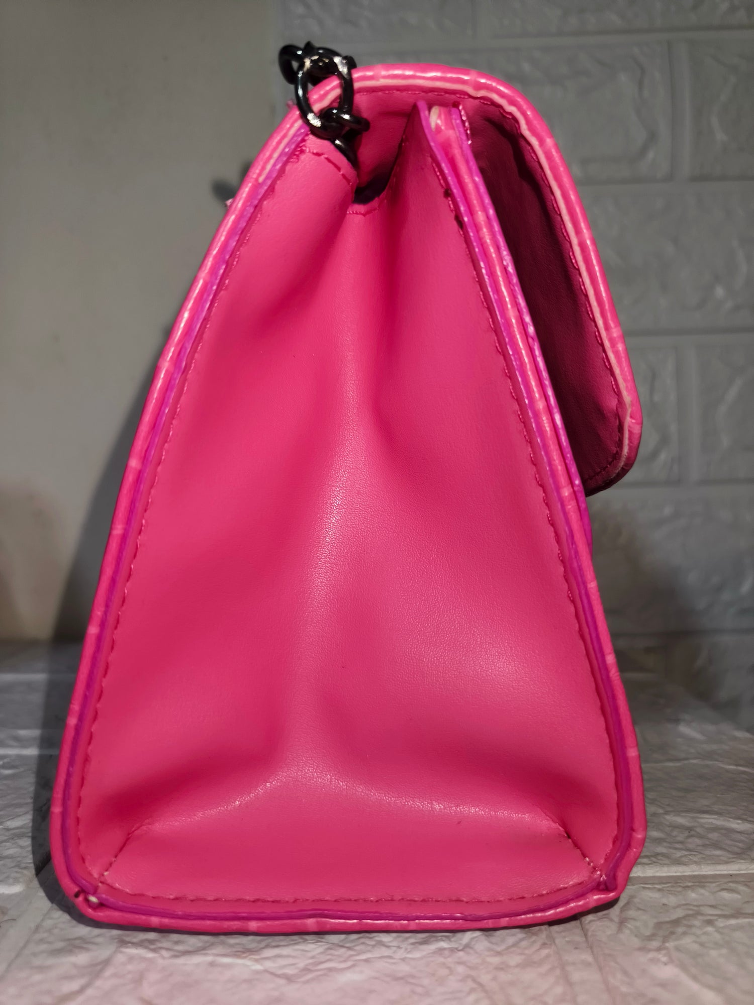 Marina Galanti small croc-embossed leather crossbody bag.