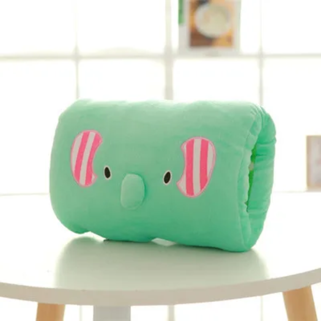USB Rechargeable Plush Hand Warmer Pillow - Cute Animal Design