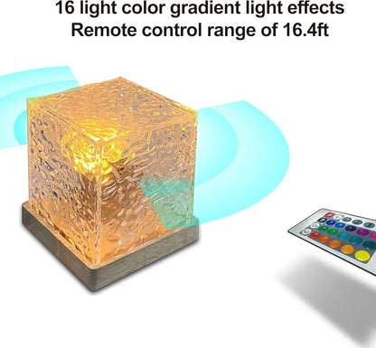 Water Ripple Projector 3/16 Colors Lamp Flame Crystal Lamp
