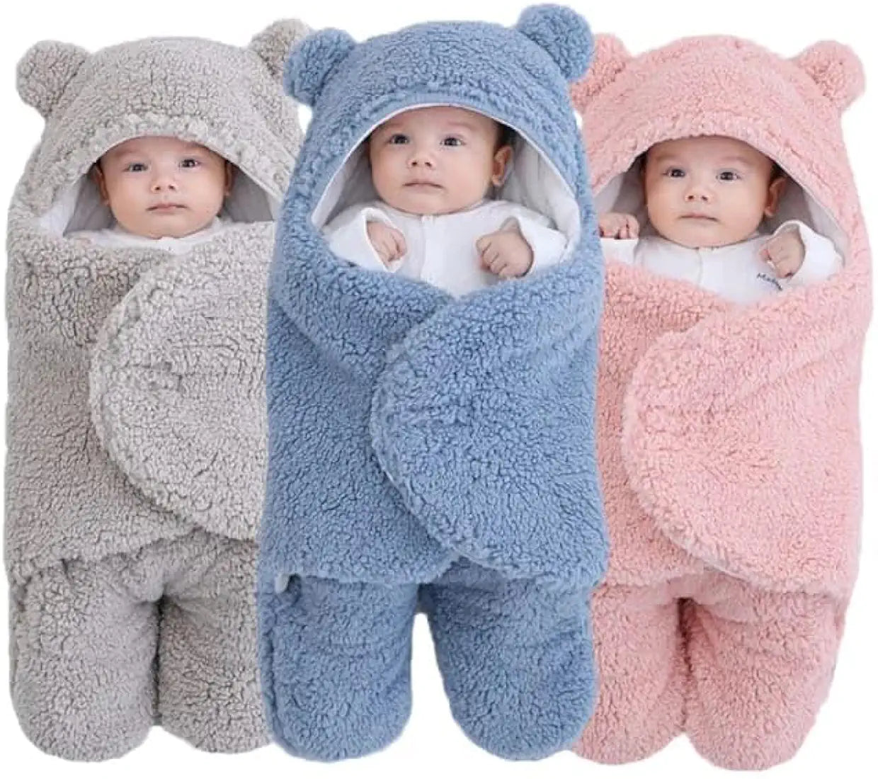 Baby Blanket with Hood – Cozy &amp; Adjustable Swaddle for 0-6 Months