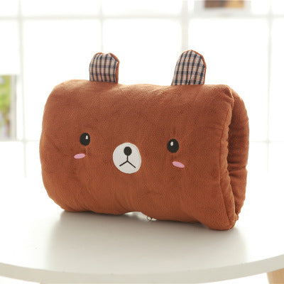 USB Rechargeable Plush Hand Warmer Pillow - Cute Animal Design