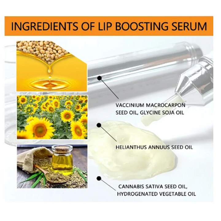 Lip Booster Serum, Microneedle Roller System Kit