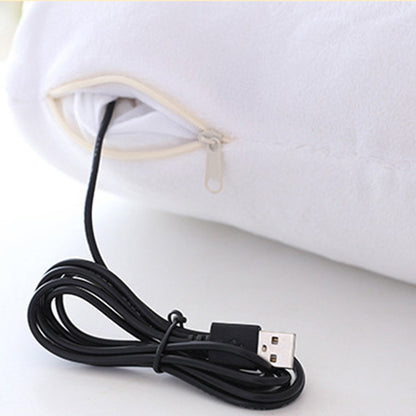 USB Rechargeable Plush Hand Warmer Pillow - Cute Animal Design